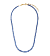 AZLEE YELLOW GOLD AND SAPPHIRE BEADS NECKLACE