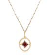 ANNOUSHKA YELLOW GOLD AND GARNET BIRTHSTONE NECKLACE