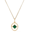 ANNOUSHKA YELLOW GOLD AND EMERALD BIRTHSTONE NECKLACE