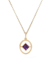 ANNOUSHKA YELLOW GOLD AND AMETHYST BIRTHSTONE NECKLACE