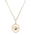 ANNOUSHKA YELLOW GOLD AND MOONSTONE BIRTHSTONE NECKLACE