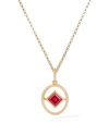 ANNOUSHKA YELLOW GOLD AND RUBY BIRTHSTONE NECKLACE