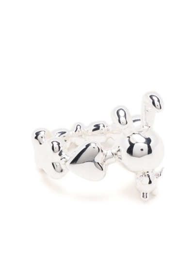 Natasha Zinko Bunny-motif Ring In Silver