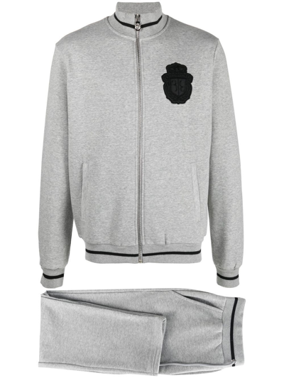 Billionaire Logo-embroidered Tracksuit Set In Grey