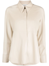Nanushka Naum Vegan Leather Shirt In Neutrals
