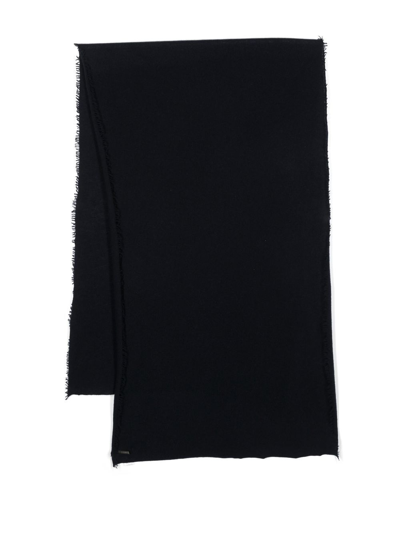 Faliero Sarti Fine-knit Cashmere Scarf In Blue