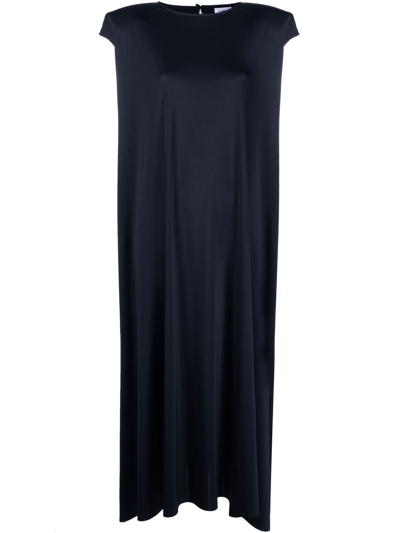 Vetements Shoulder-pad Midi Dress In Black
