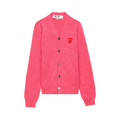 Pre-owned Comme Des Garçons Play V-neck Cardigan 'pink'