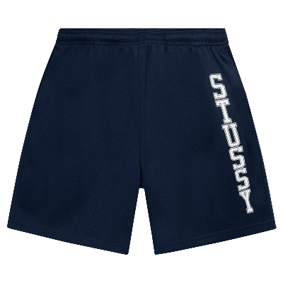 Pre-owned Stussy Collegiate Mesh Short 'navy' In Blue