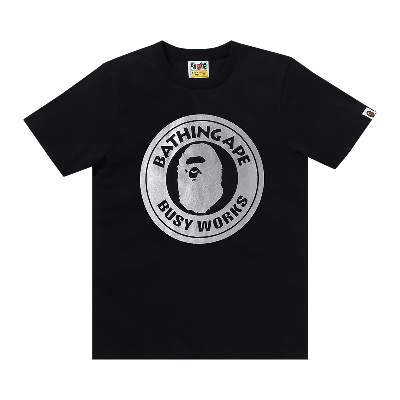 Pre-owned Bape Hologram Busy Works Tee 'black'