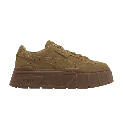 Pre-owned Puma Wmns Mayze Stack Suede 'brown Gold'