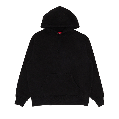 Pre-owned Supreme Satin Appliqué Hooded Sweatshirt 'black'