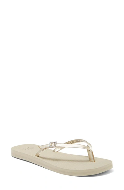 Stuart Weitzman Sw Crystal Thong Sandal In Platino