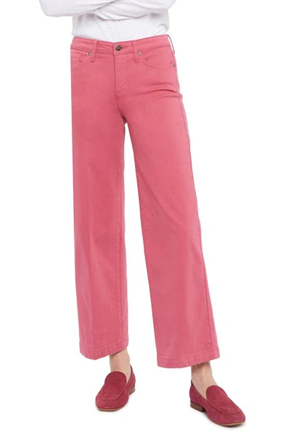 Nydj Teresa Ankle Wide Leg Jeans In Slate Rose