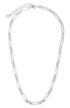 Sterling Forever Large Oval Link Chain Necklace In Silver