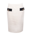 MOSCHINO MOSCHINO HOT 'N COLD FAUCET EMBELLISHED MIDI SKIRT