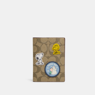 Coach Outlet Coach X Peanuts Passport Case In Signature Canvas With ...