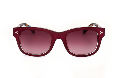 Bally Rectangle Frame Sunglasses In Red
