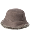 SURELL ACCESSORIES SHEARLING BUCKET HAT