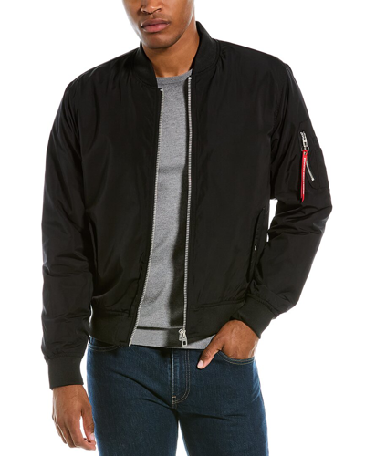 Point Zero Parkdale Baseball Bomber Jacket In Black