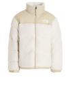 The North Face Nuptse Faux Shearling Jacket In Beige