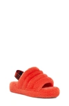 Ugg Kids' Fluff Yeah Slide In Hazard Orange