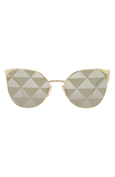 Prada 59mm Cat Eye Sunglasses In Pale Gold