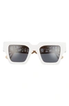 Versace 50mm Square Sunglasses In White