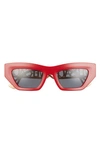 Versace 53mm Irregular Sunglasses In Red