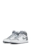 Jordan Nike  Air  1 Retro High Top Sneaker In Stealth/ White