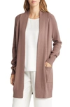 Nordstrom Open Front Cardigan In Brown Taupe