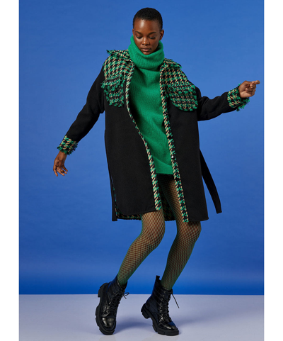 Access Fashion Charli Checked Jacket In Green