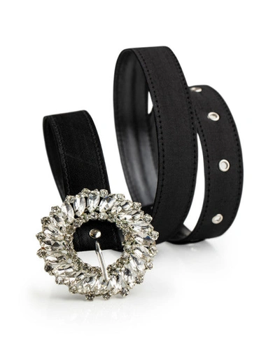 Access Fashion Clem Jewelled Belt In Black