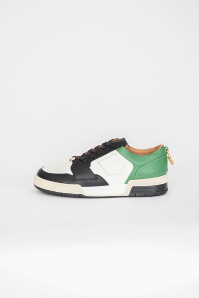 Buscemi Panelled Leather Sneakers In Green