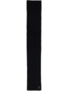 Parajumpers Ribbed Knit Scarf In Nero