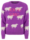 Mc2 Saint Barth Jumper With Embroidery And Sheep In Lilac