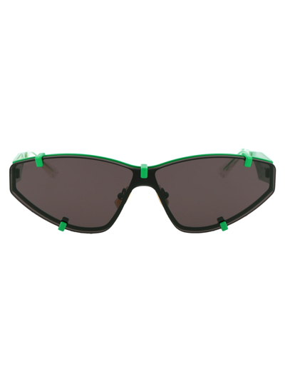 Bottega Veneta Bv1165s Sunglasses In 001 Green Green Black