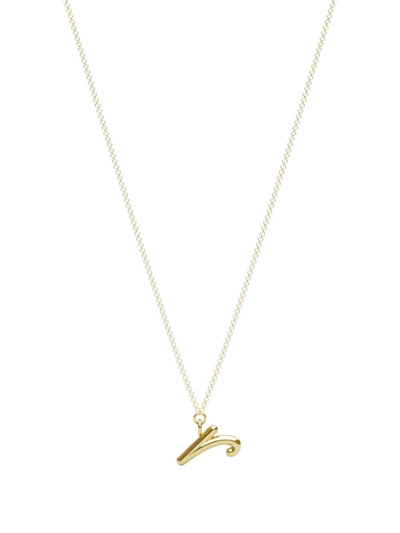 The Alkemistry Love Letter R Initial 18ct Yellow-gold Pendant Necklace In 18ct Yellow Gold
