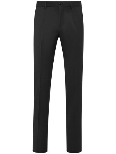 Philipp Plein Slim-fit Tailored Trousers In Black