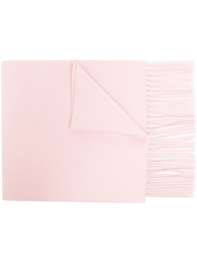 Joseph Logo-embroidered Merino-cashmere Scarf In Pink
