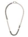Tateossian Pearl-embellished Multi-chain Necklace In Silver