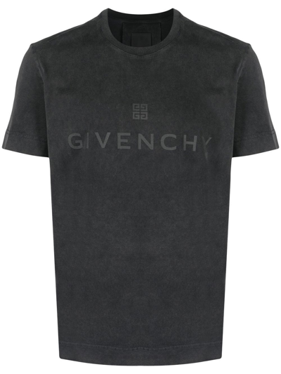 Givenchy Logo-print Cotton T-shirt In Grey