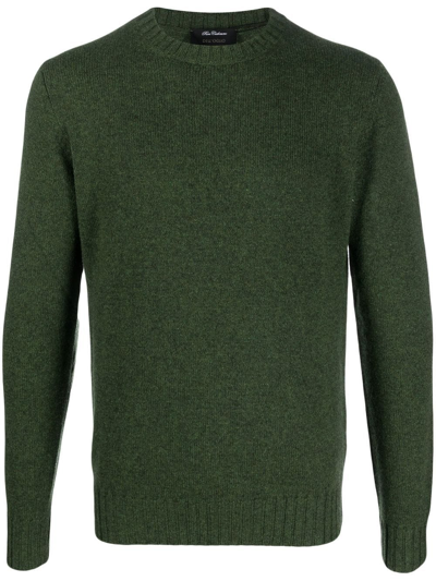 Dell'oglio Crew Neck Cashmere Jumper In Green