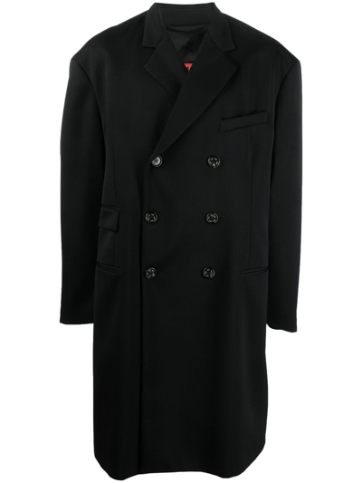 424 Double-breasted Oversize Coat In Black