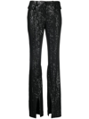 THE MANNEI SEQUIN-EMBELLISHED HIGH-WAISTED TROUSERS