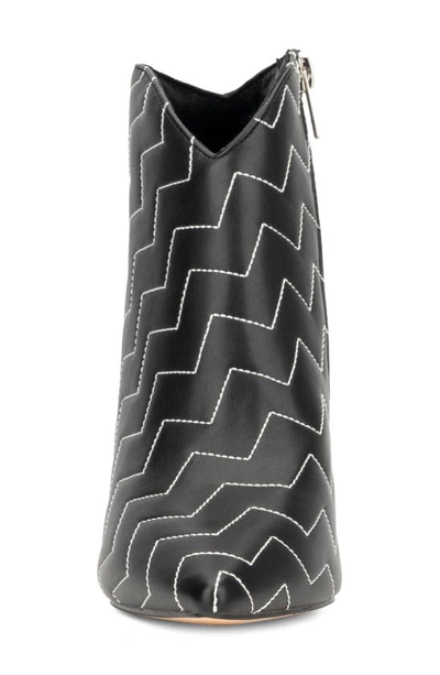 New York And Company Yesenia Quilted Bootie In Black/ White