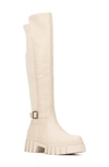 New York And Company Sara Lug Sole Boot In Bone
