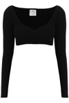 COURRÈGES RIBBED CROPPED SWEATER