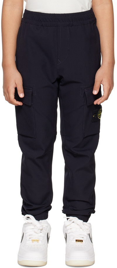 Stone Island Junior Kids Navy 30612 Cargo Pants In V0020 Navy Blue