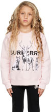 BURBERRY KIDS PINK ANIMAL KINGDOM SWEATSHIRT